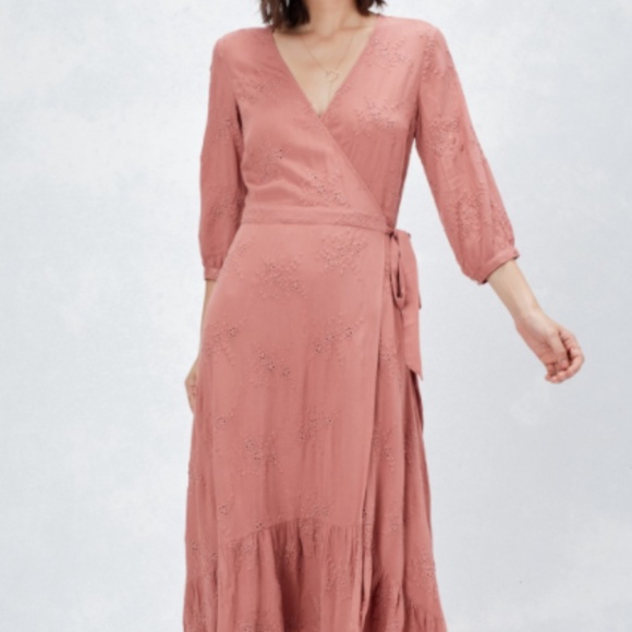 Dresses & Skirts - Dusty Rose Eyelet Maxi Dress